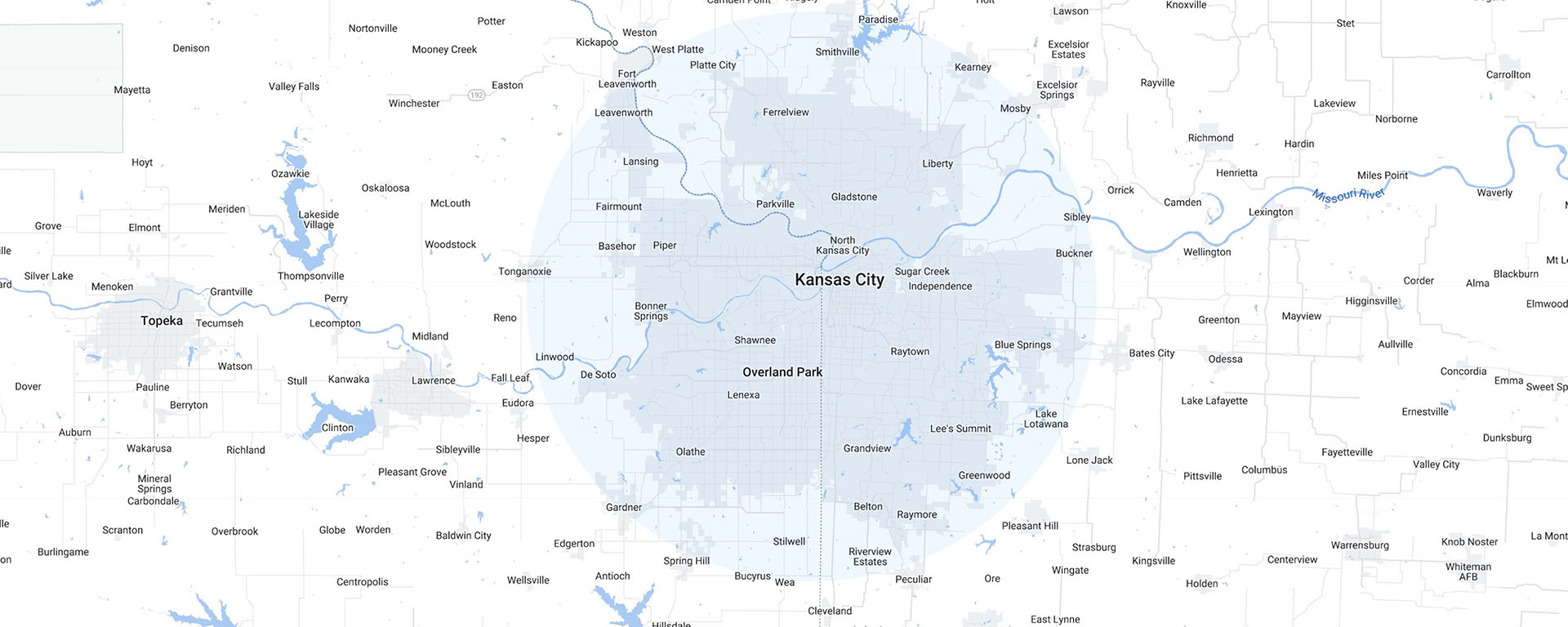 Everfast Internet Service Area Map